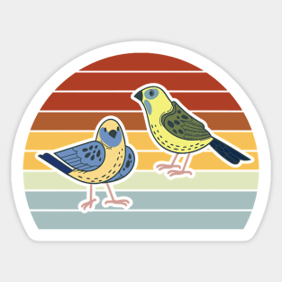 I Love My Two Budgies Budgie Lover Heart Sticker